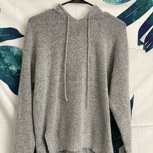 Forever 21 Cozy Oversized Hooded Sweater (Grey)